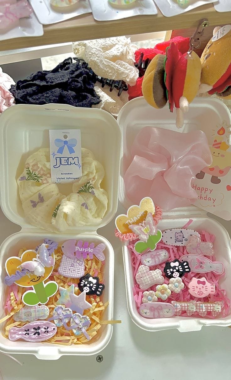 Scrunchie & Jepit Rambut Cute Set